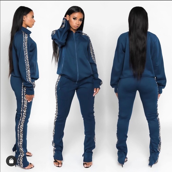 herfavoritela Other - Blue cheetah tracksuit